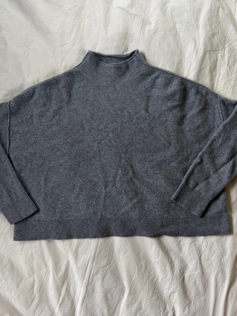 Pilcro Anthropology Gray Mock Neck Sweater Cashmere Medium